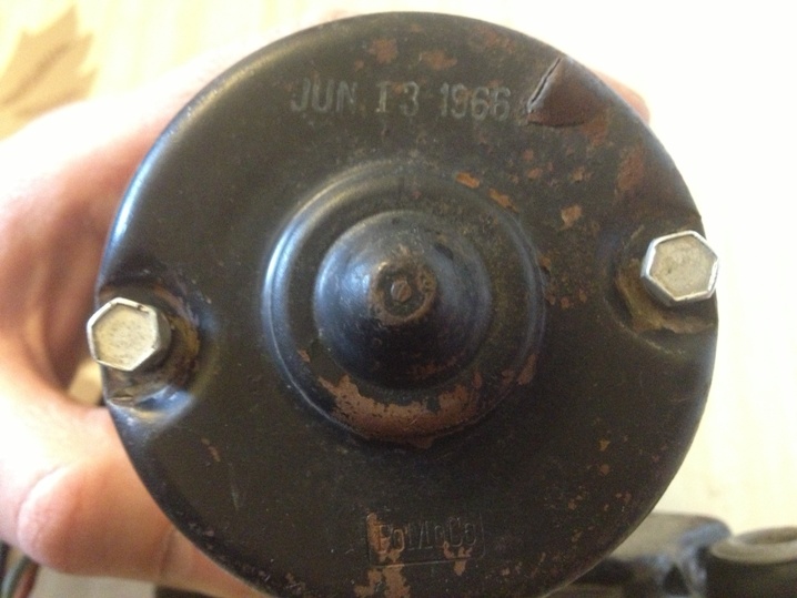 Original date stamp on the wiper motor. I'll try and preserve it.