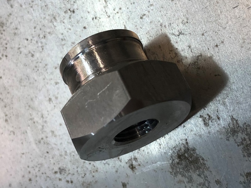 The aftermarket wants $50 for a specific fuel tank vent fitting. We solved that in about 20 minutes on the lathe with a scrap piece of alum from the fuel log.