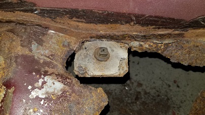this photo is in the right rear floor pan